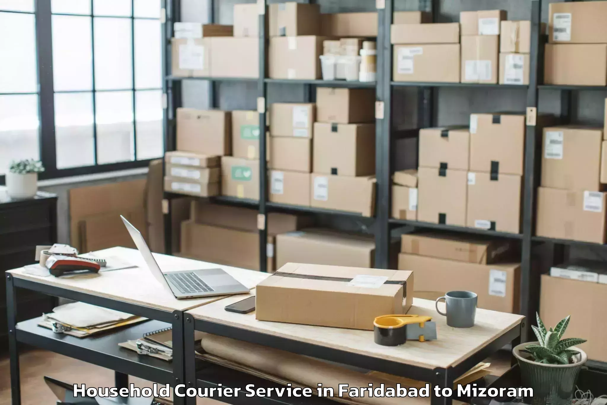 Affordable Faridabad to Aizawl Household Courier